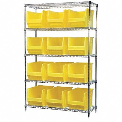 D5364 Bin Shlvng 18inx74inx48in Yellow
