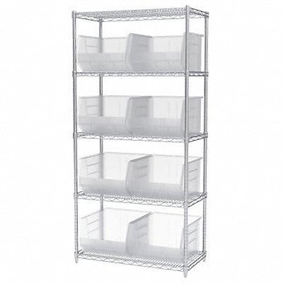 D5367 Bin Shlvng 18inx74inx36in Clear