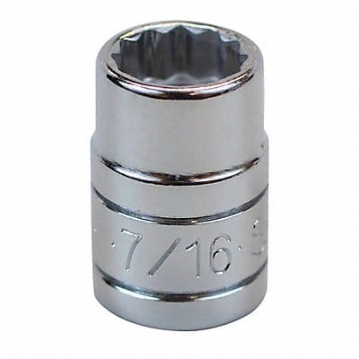 Socket Steel Chrome 7/16 in