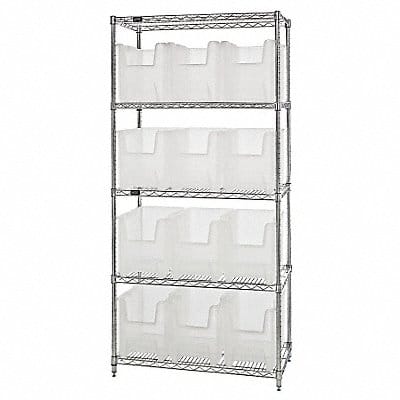 F1590 Bin Shlvng 18inx74inx36in Clear