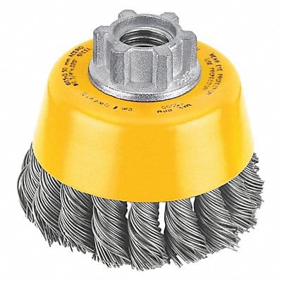 Knotted Cup Brush SS 3 x5/8 -11