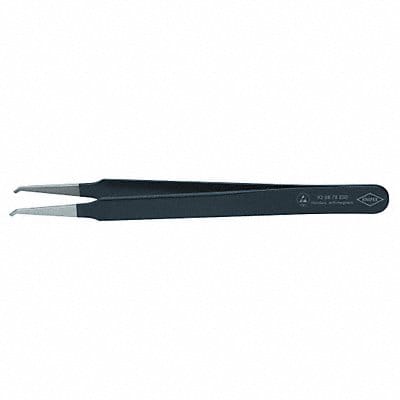 Tweezers ESD Bent Smooth 4-3/4 In Black