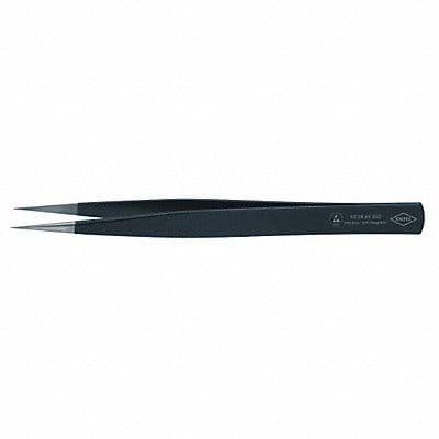 Tweezers ESD Straight 5-1/4 In SS Black