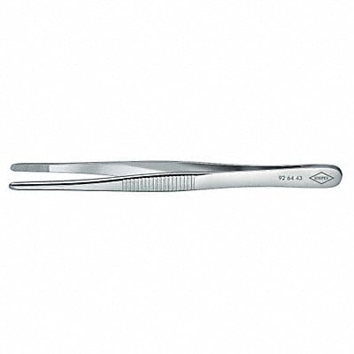 Tweezers Blunt Straight Serrated 4-3/4