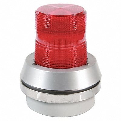 Flashing Light with Horn 120VAC Red Lens