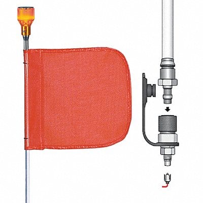 Warning Whip 12 ft Includes Flag