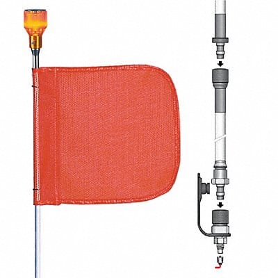 Warning Whip 8 ft Includes Flag