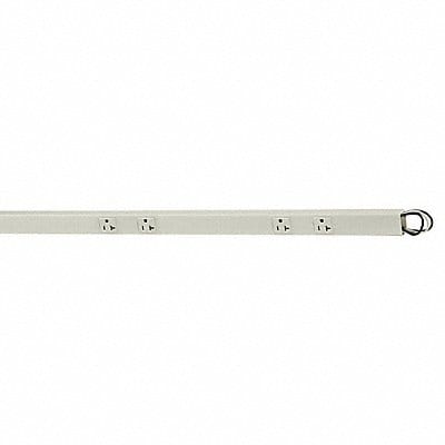 Prewired Raceway 8 Outlets White