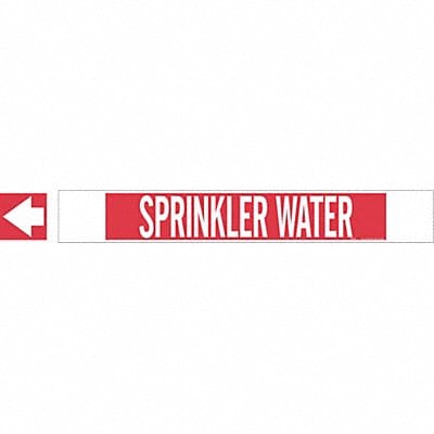 Pipe Marker Sprinkler Water 4in H 24in W