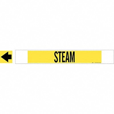 Pipe Marker Steam 4 in H 24 in W