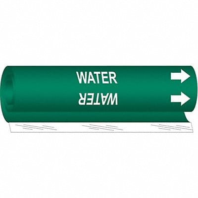Pipe Marker Water 5 in H 8 in W Pipe Marker Water 5 in H 8 in W