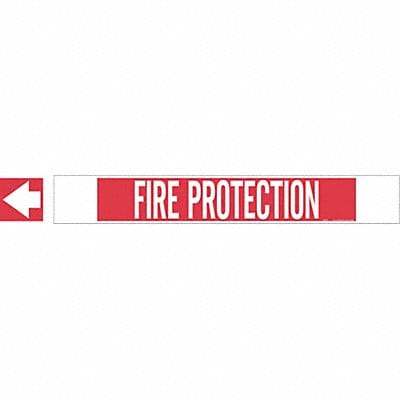 Pipe Marker Fire Protection 4in H 24in W