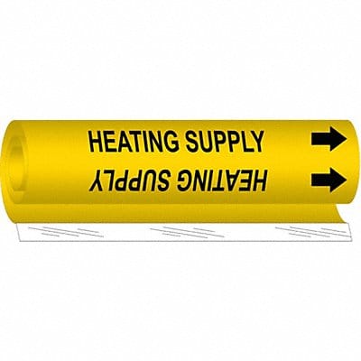 Pipe Marker Heating Supply 9 in H 8 in W
