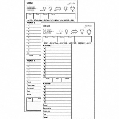 Guest Checks 2-Part Carbonless PK40