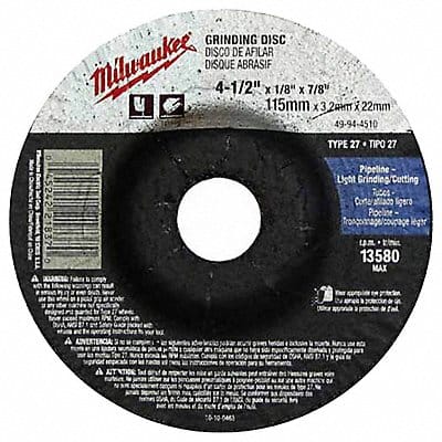 Grinding Disc 4-1/2 X1/8 X7/8