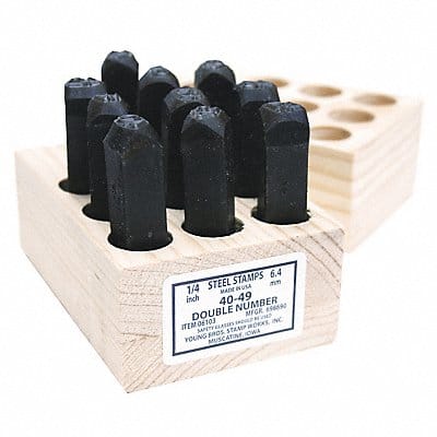 Number Set 1/8 in H Steel 90 to 99 Number Set 1/8 in H Steel 90 to 99