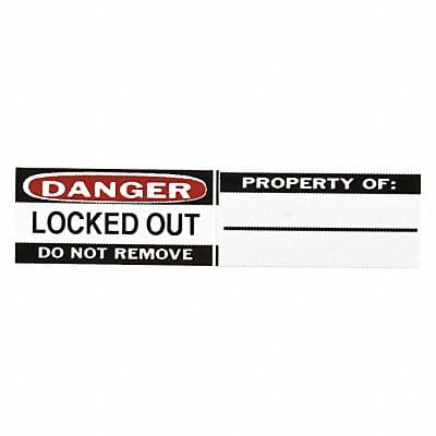 Padlock Label 4/5 inx1 1/9 in Vinyl PK6