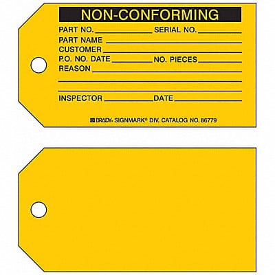 Non-Conforming Tag 3 x 5-3/4 In PK100