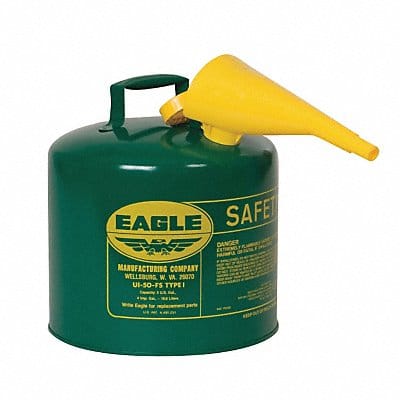Type I Safety Can 5 gal Green 13-1/2 H