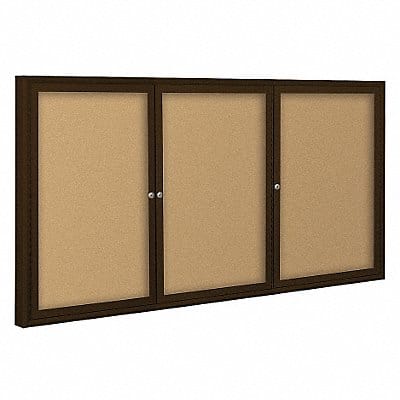 Enclosed Bulletin Board Coffee 3 Door