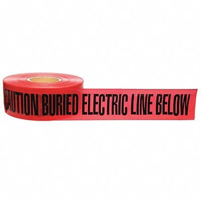 Undrgrnd Mrkng Tape Red 1 000 ft L 3 in