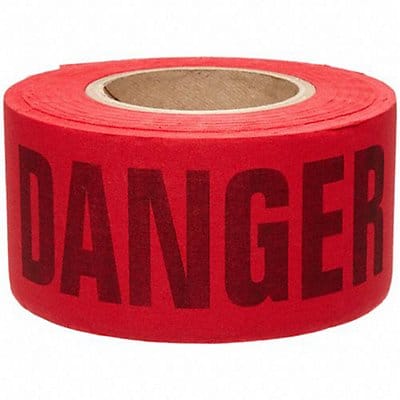 Barricade Tape Red 135 ft L 3 in