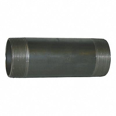 Black Pipe Nipple Threaded 2x4 In