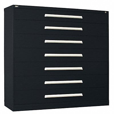 ModDrwrCab 59 x60 x28 Black 7Drwr