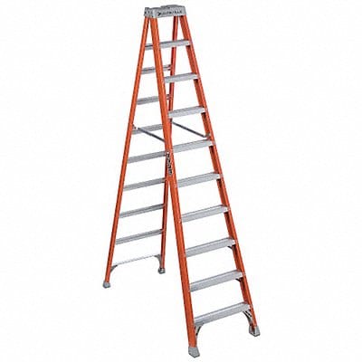 Stepladder Fiberglass 10 ft H 300 lb Cap