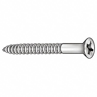 Flat Hd Wood Scrw Brass #4 1/2 L PK100