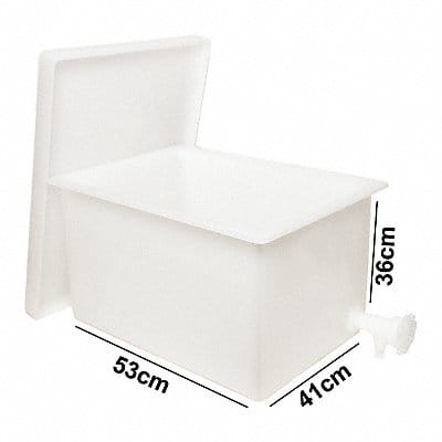 Tank with Lid and Faucet 14 in H 16 in W