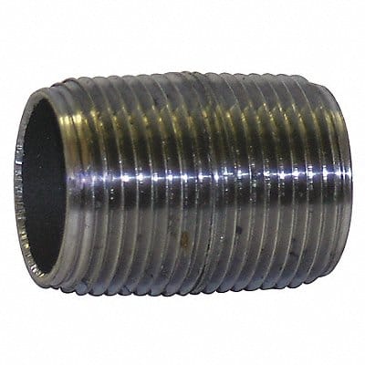 Black Close Pipe Nipple Threaded 1/2