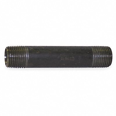 Black Pipe Nipple Threaded 1/2x4 In