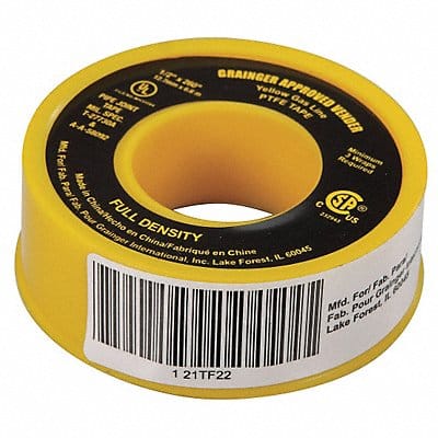 Thread Sealant Tape 1/2 W Yellow