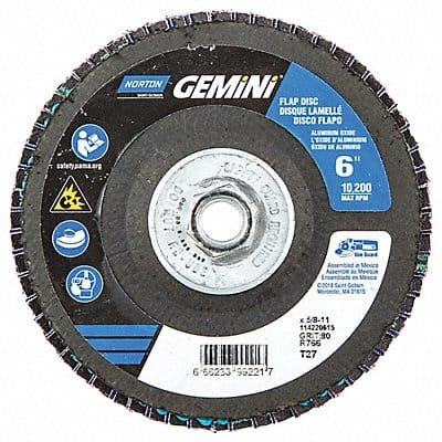 H5968 Fiber Disc 6 in Dia 5/8in Arbor P80 Grit
