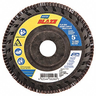 Fiber Disc 5 in Dia 7/8in Arbor 80 Grit