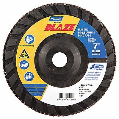 Fiber Disc 7 in Dia 7/8in Arbor 40 Grit