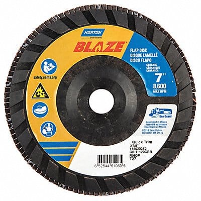 H5983 Fiber Disc 7 in Dia 7/8in Arbor 120 Grit