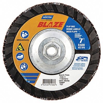 Fiber Disc 7 in Dia 5/8in Arbor 40 Grit