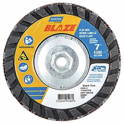 Fiber Disc 7 in Dia 5/8in Arbor 80 Grit