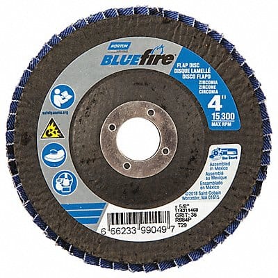 H7304 Fiber Disc 4 in Dia 5/8in Arbor P36 Grit