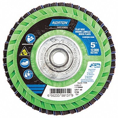 H5959 Fiber Disc 5 in Dia 5/8in Arbor P80 Grit