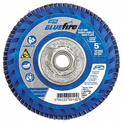 H5961 Fiber Disc 5 in Dia 5/8in Arbor P40 Grit