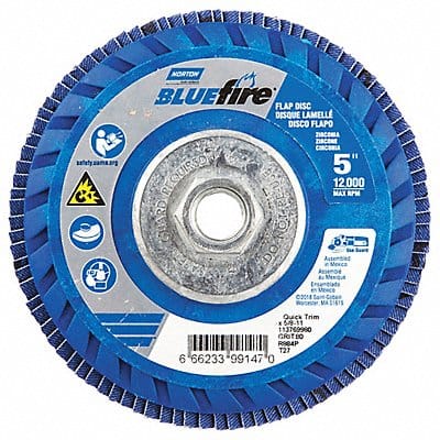 H5961 Fiber Disc 5 in Dia 5/8in Arbor P80 Grit