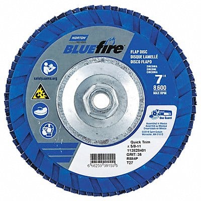 H5976 Fiber Disc 7 in Dia 5/8in Arbor P36 Grit