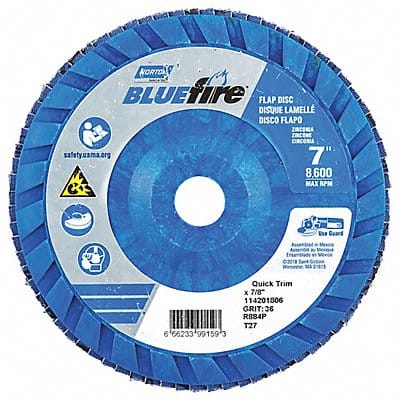 H5981 Flap Disc 7 In x 36 Grit 7/8