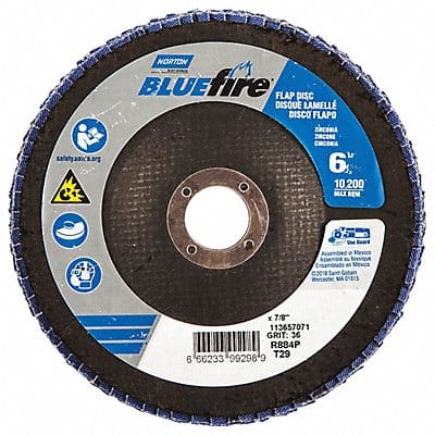 H7383 Fiber Disc 6 in Dia 7/8in Arbor P36 Grit