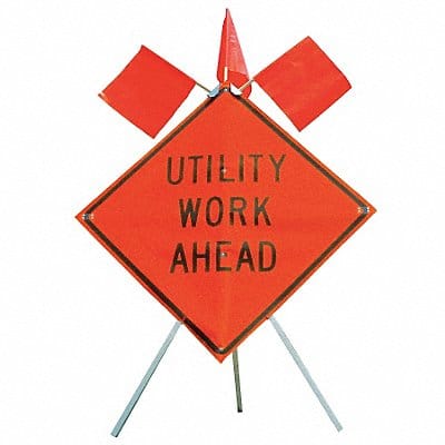 Sign Stand Steel 15 in Maximum Mast H