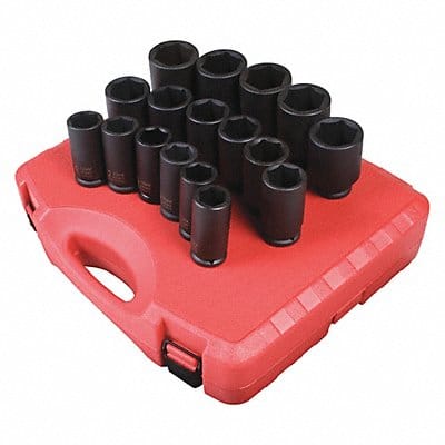 Deep Impct Sockt Set Metric 17 pcs. 3/4