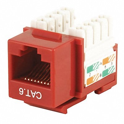 Datacom Jack Cat6 Punch Down Red